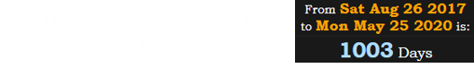 The incident was exactly 1003 days after Floyd’s final fight: