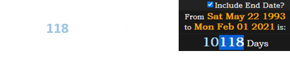 February 1st was a span of 10,118 days after the series finale of Saved by the Bell: