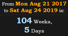 104 Weeks, 5 Days