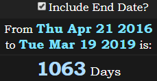 1063 Days