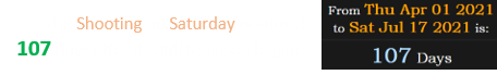 The Shooting on Saturday occurred 107 days after the MLB season began: