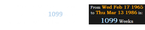 Director Michael Bay was almost exactly 1099 weeks old when Michael was born: