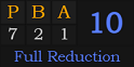 "PBA" = 10 (Full Reduction)