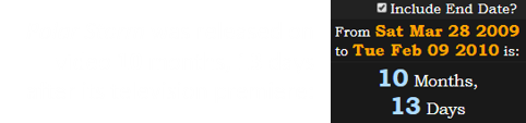 Polar Storm was released on video 10 months, 13 days after its television premiere: