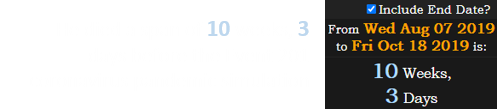 He died a span of 10 weeks, 3 days before the Event 201 coronavirus pandemic simulation