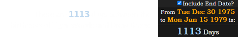 There are 1113 days between the birthdays of Tiger Woods and Drew Brees: