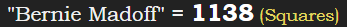 "Bernie Madoff" = 1138 (Squares)