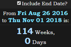 114 Weeks, 0 Days