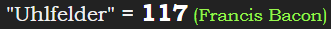 "Uhlfelder" = 117 (Francis Bacon)