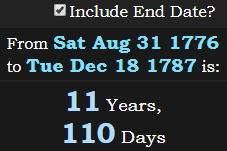 11 Years, 110 Days