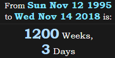 1200 Weeks, 3 Days