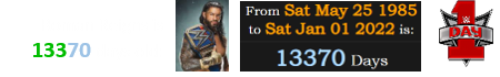 Roman Reigns is 13370 days old:
