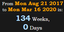 134 Weeks, 0 Days