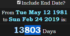 13803 Days