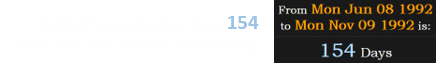Daniel Camarena was born 154 days after Don Robinson’s birthday: