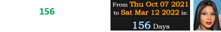 Toni was 156 days after her birthday when Traci died: