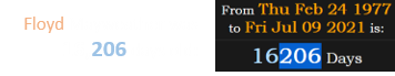 Floyd Mayweather was 16,206 days old: