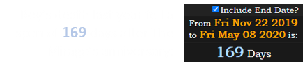 Roy’s death last year fell a span of 169 days after The Mirage’s anniversary: