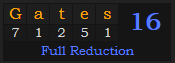 "Gates" = 16 (Full Reduction)