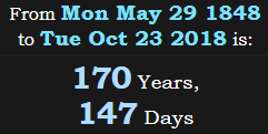 170 Years, 147 Days