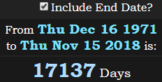 17137 Days