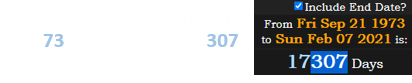 Sarah Thomas, who was born in ‘73, will be a span of 17,307 days old during the game: