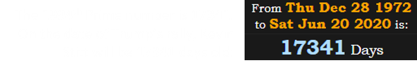 The 1994th Prime number is 17341. On the date of Trump’s rally, Kevin Stitt will be 17341 days old:
