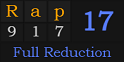 "Rap" = 17 (Full Reduction)