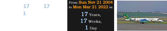 Today is 17 years, 17 weeks, 1 day after what was previously the worst disaster in China Eastern’s history: