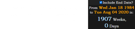 Steve Kerr's father was assassinated a span of exactly 1907 weeks before today's explosion in Beirut: