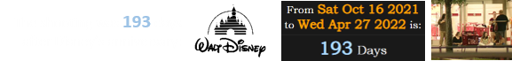 The shooting was 193 days after Disney’s anniversary:
