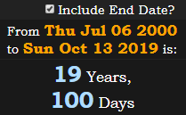 19 Years, 100 Days