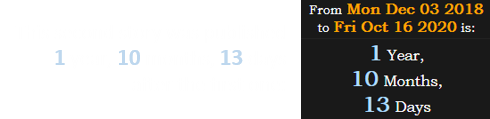 This second story was published 1 year, 10 months, 13 days after the first one: