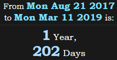 1 Year, 202 Days