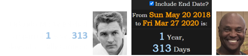 Orlando McDaniel died a span of 1 year, 313 days after Billy Cannon: