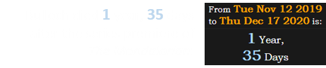 Bulloch died 1 year, 35 days after the series premiere of The Mandalorian: