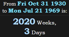 2020 Weeks, 3 Days