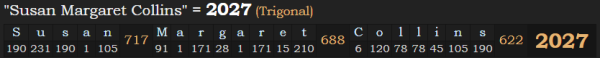 "Susan Margaret Collins" = 2027 (Trigonal)