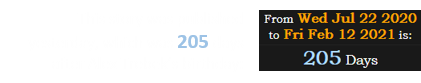 This story was published yesterday, which was 205 days after Alex Trebek’s birthday: