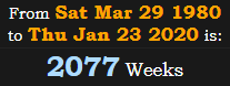 2077 Weeks