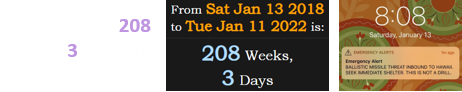 It’s been 208 weeks, 3 days since the 2018 hoax: