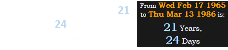 Director Michael Bay was 21 years, 24 days old when Michael was born: