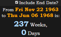 237 Weeks, 0 Days