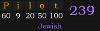 "Pilot" = 239 (Jewish)