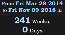 241 Weeks, 0 Days