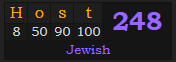 "Host" = 248 (Jewish)