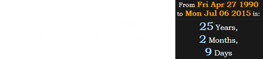 At the start of the race, Austin Dillon was 25 years, 2 months, 9 days old: