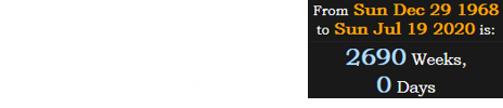 On the date of the attack, Judge Esther Salas was exactly 2690 weeks old: