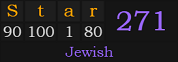 "Star" = 271 (Jewish)