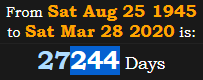 27244 Days